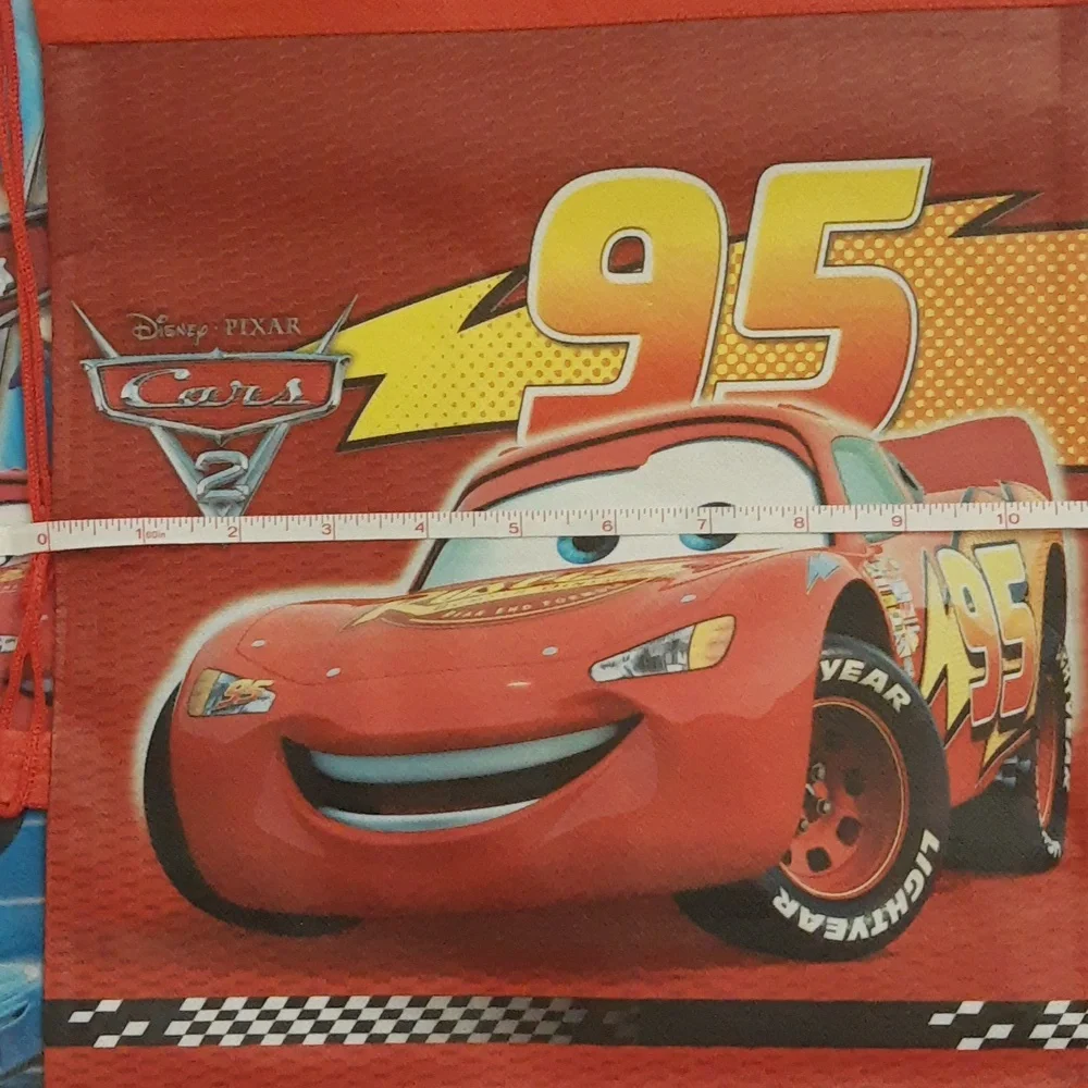 Disney Pixar Cars 2 Lightning McQueen Drawstring Tote Bags Party Favors 12 Pcs